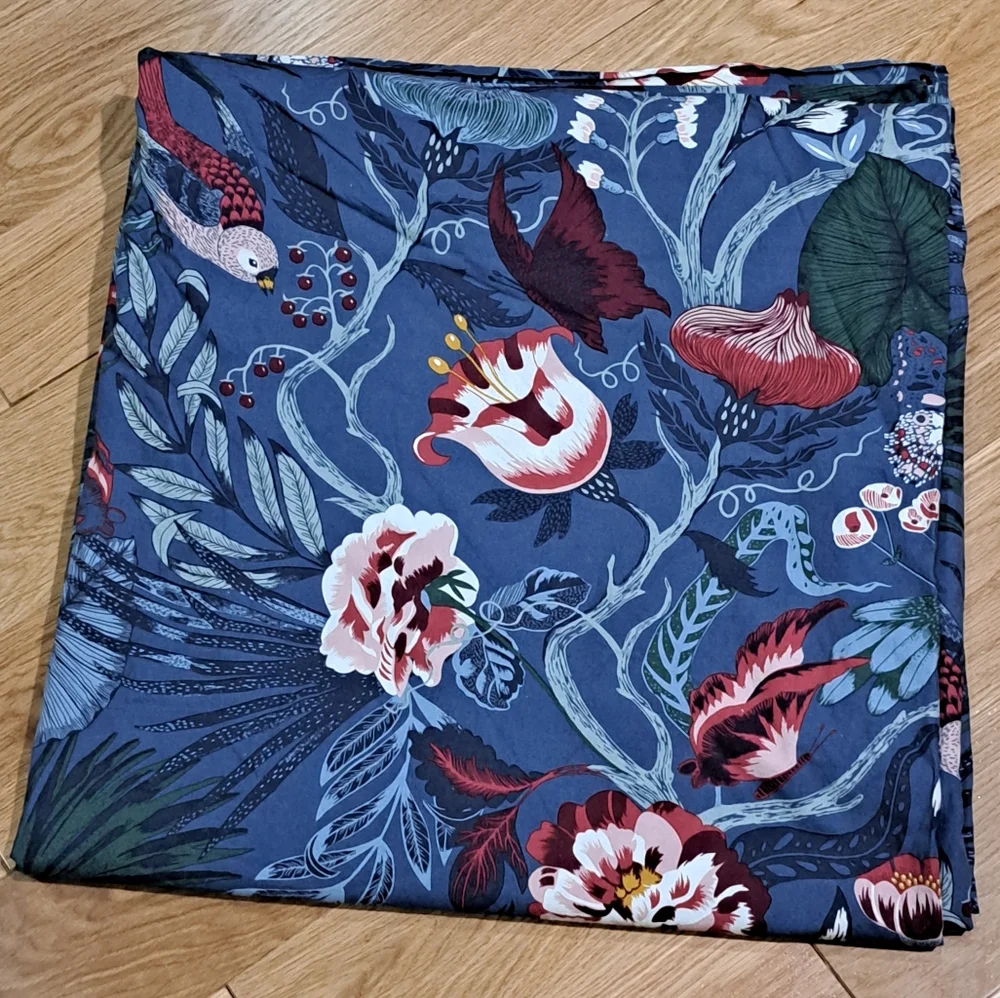 IKEA Filodendron Duvet Cover Floral Birds Butterflies Botanical F/Q